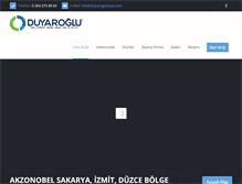 Tablet Screenshot of duyarogluboya.com